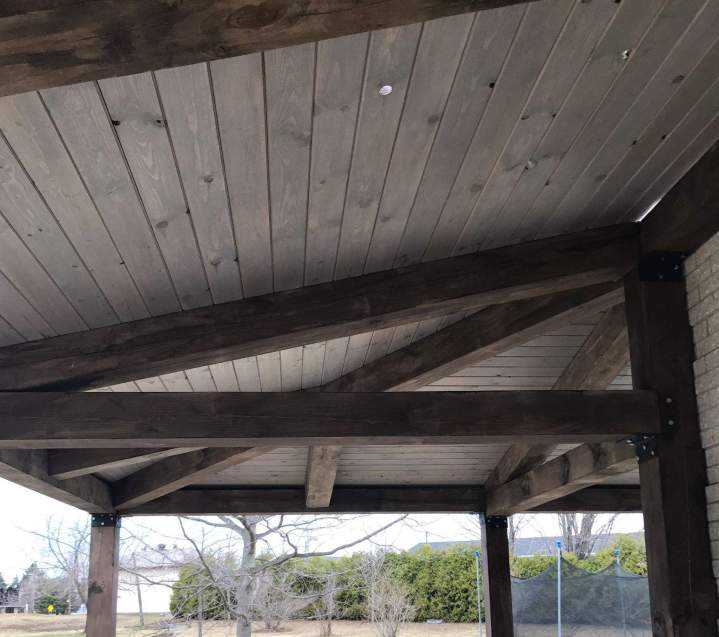 Charpente et plafond patio Bellechasse Regional County Municipality