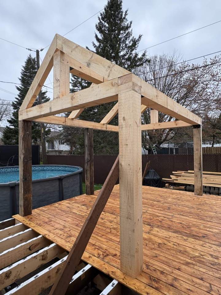 Construction pergola en bois Bellechasse Regional County Municipality